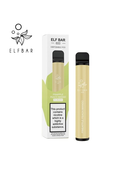 Elf Bar Ananas Piersica Mango, 600 pufuri, 20mg