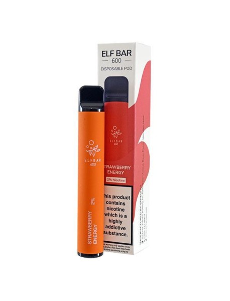 Elf Bar Strawberry Energy, 600 pufuri, 20mg