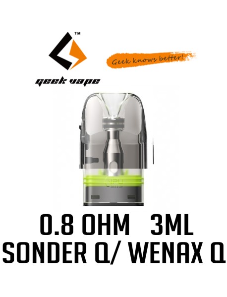 Cartus Geekvape Sonder Q/ Wenax Q 0.8ohm 3ml